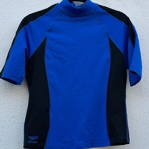Speedo Endurance Women’s Blk/Sapphire Swim Top